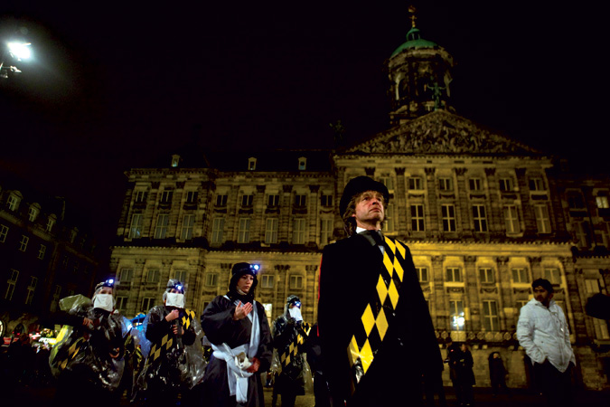 Optocht op de Dam